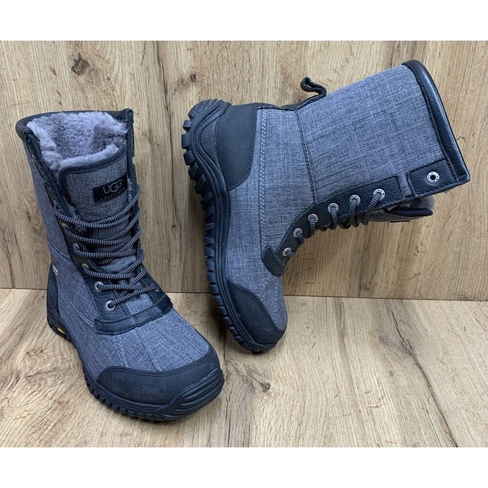 UGG Australia 1005589 Waterproof eVent Vibram Winter Boots Gray Womens US 9